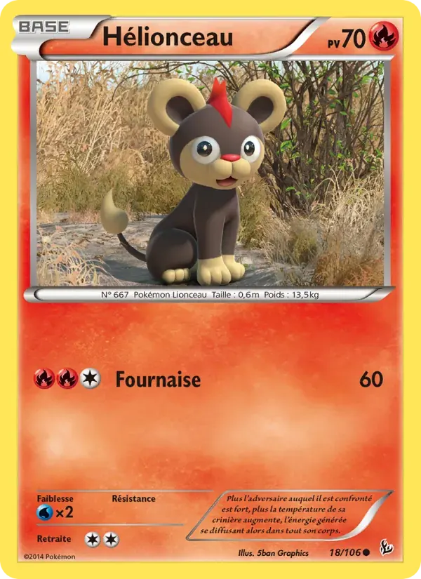 Hélionceau — Étincelles 18 French Pokémon card