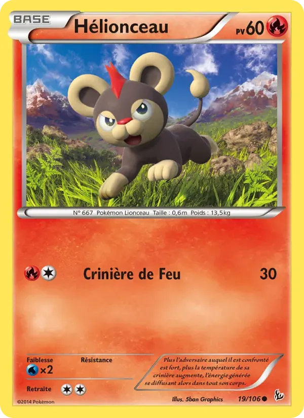Hélionceau — Étincelles 19 French Pokémon card