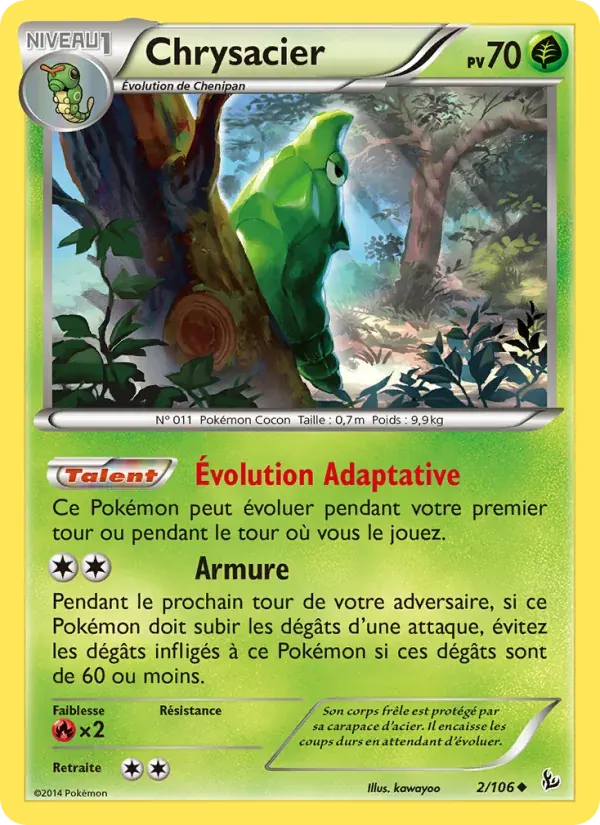 Chrysacier — Étincelles 2 French Pokémon card