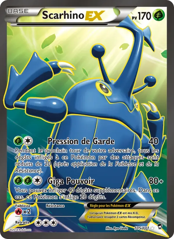 Scarhino EX — Poings Furieux 105 French Pokémon card