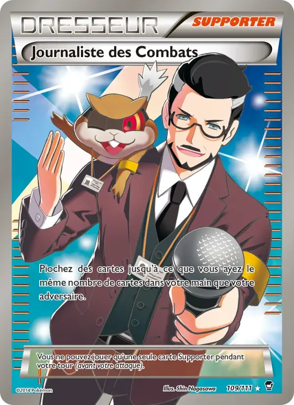 Journaliste des Combats — Poings Furieux 109 French Pokémon card