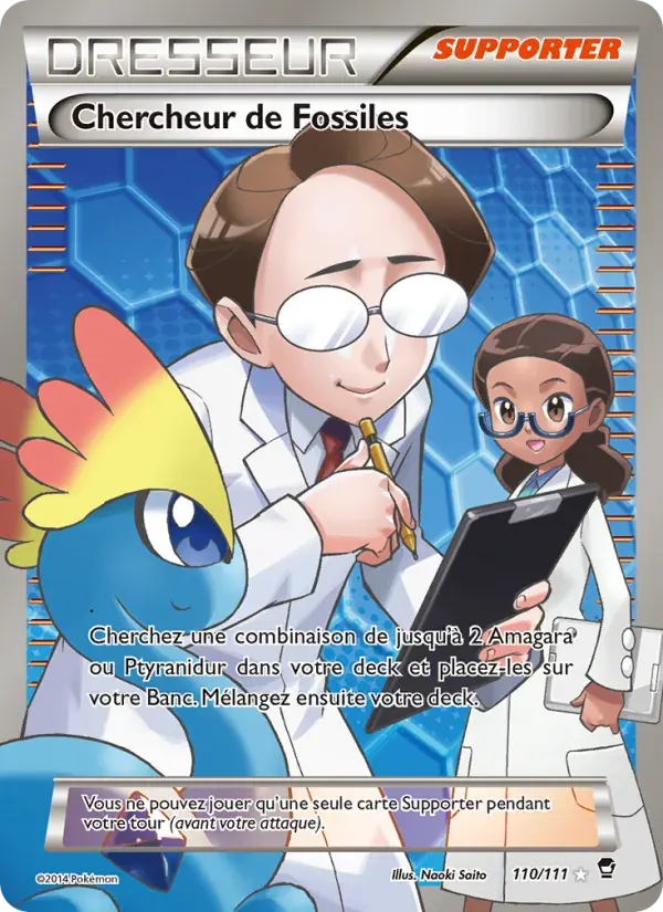 Chercheur de Fossiles — Poings Furieux 110 French Pokémon card