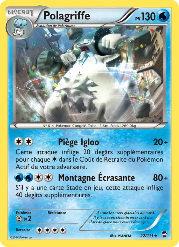 Polagriffe — Poings Furieux 22 French Pokémon card
