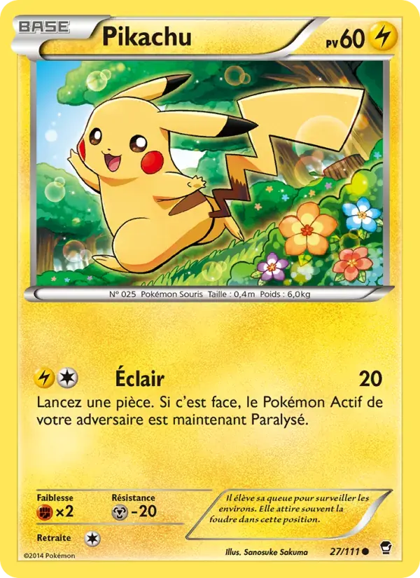 Pikachu — Poings Furieux 27 French Pokémon card