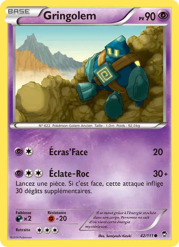 Gringolem — Poings Furieux 42 French Pokémon card