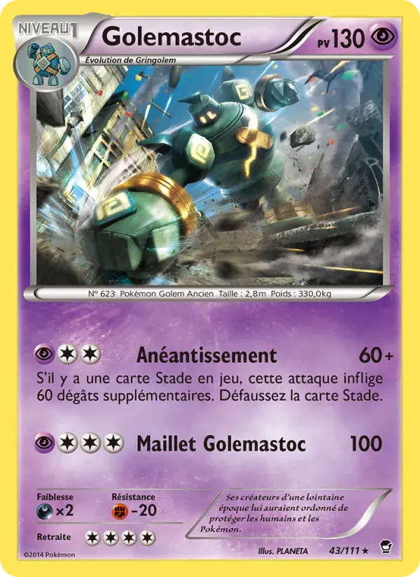 Golemastoc — Poings Furieux 43 French Pokémon card