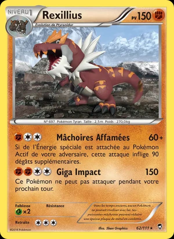 Rexillius — Poings Furieux 62 French Pokémon card