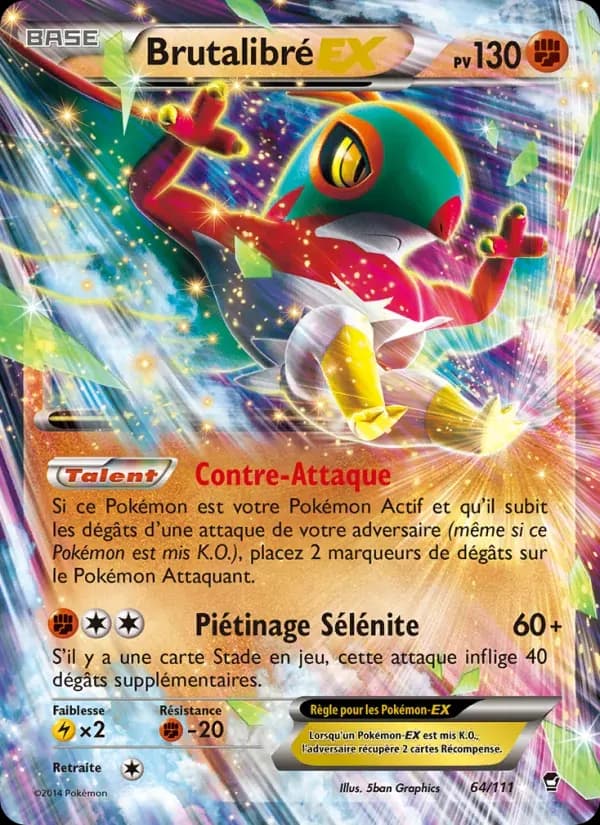 Brutalibré EX — Poings Furieux 64 French Pokémon card