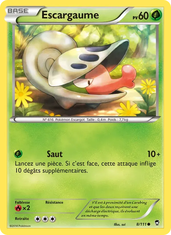 Escargaume — Poings Furieux 8 French Pokémon card