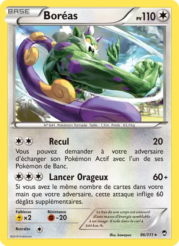 Boréas — Poings Furieux 86 French Pokémon card