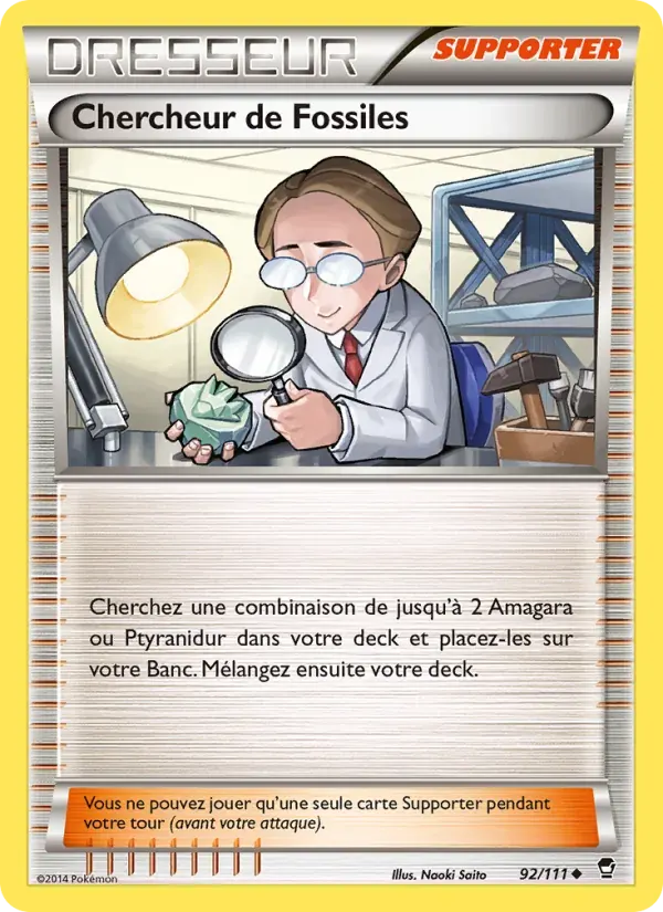 Chercheur de Fossiles — Poings Furieux 92 French Pokémon card