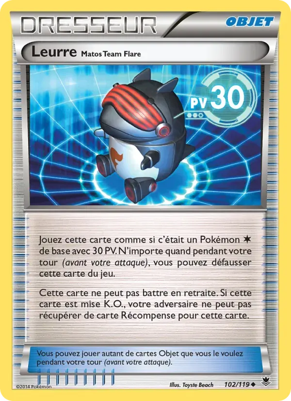 Leurre Matos Team Flare — Vigueur Spectrale 102 French Pokémon card