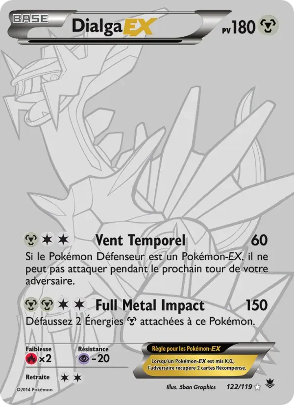 Dialga EX — Vigueur Spectrale 122 French Pokémon card