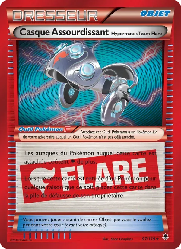 Casque Assourdissant Hypermatos Team Flare — Vigueur Spectrale 97 French Pokémon card