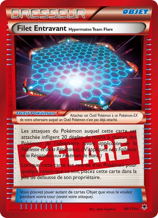 Filet Entravant Hypermatos Team Flare — Vigueur Spectrale 98 French Pokémon card