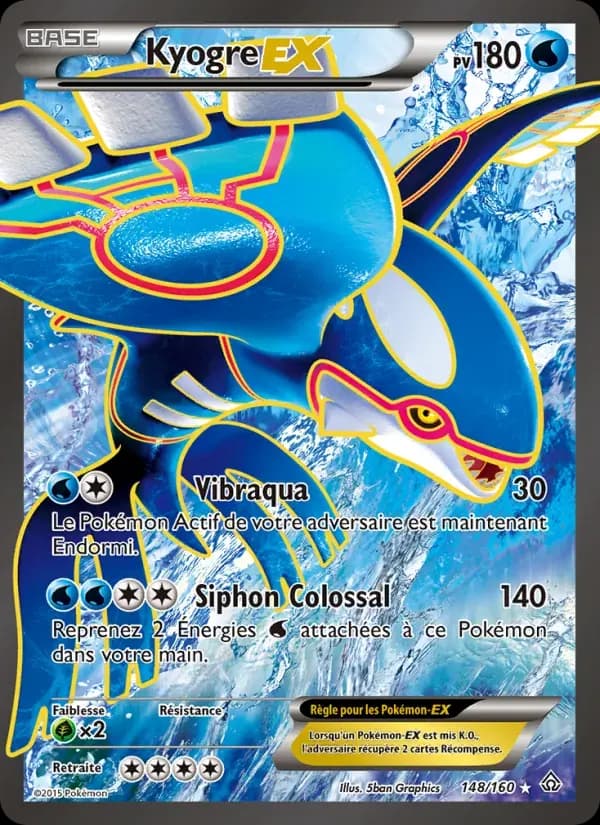 Kyogre EX — Primo-Choc 148 French Pokémon card
