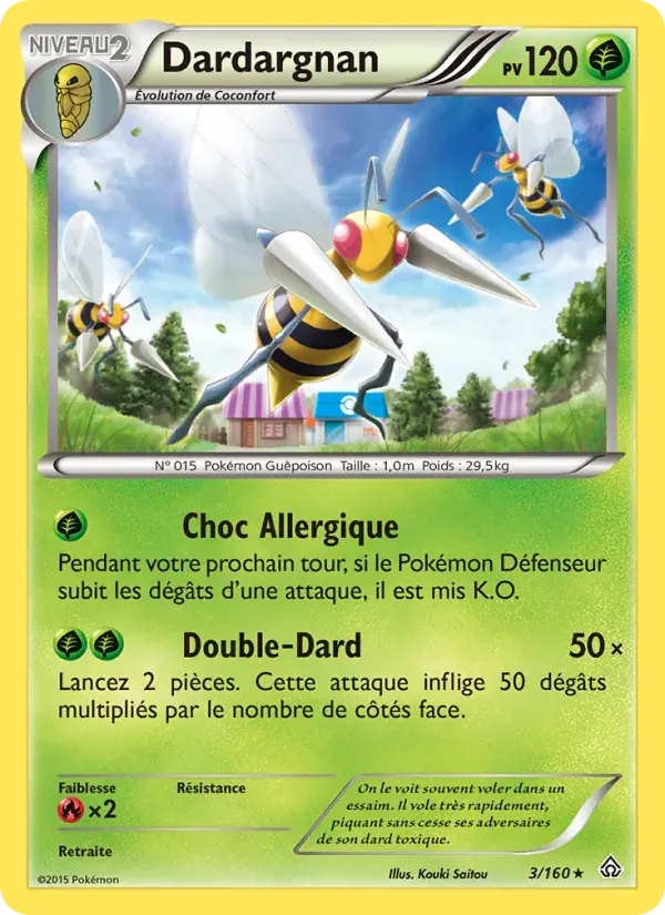 Dardargnan — Primo-Choc 3 French Pokémon card