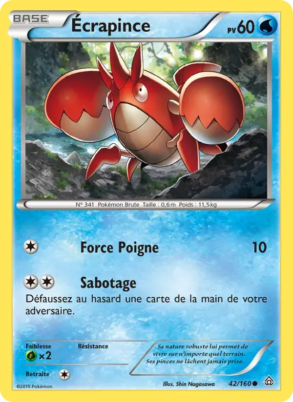 Écrapince — Primo-Choc 42 French Pokémon card