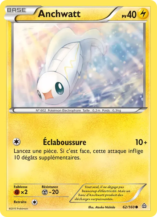 Anchwatt — Primo-Choc 62 French Pokémon card