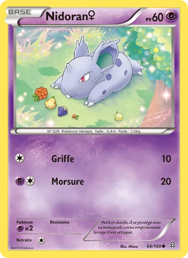 Nidoran♀ — Primo-Choc 66 French Pokémon card