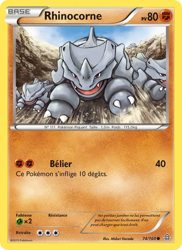 Rhinocorne — Primo-Choc 74 French Pokémon card