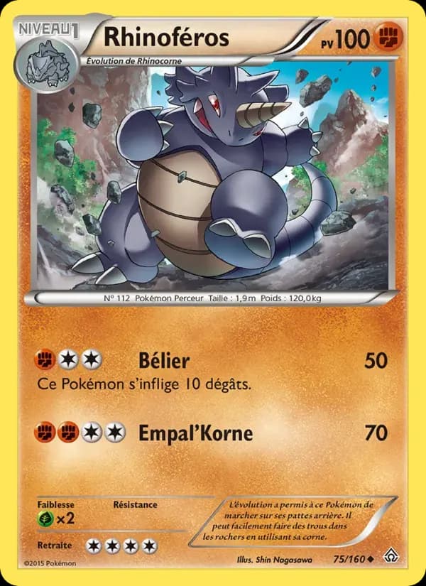 Rhinoféros — Primo-Choc 75 French Pokémon card