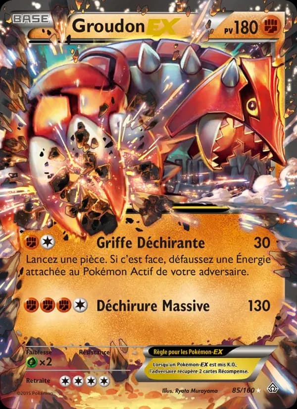 Groudon EX — Primo-Choc 85 French Pokémon card