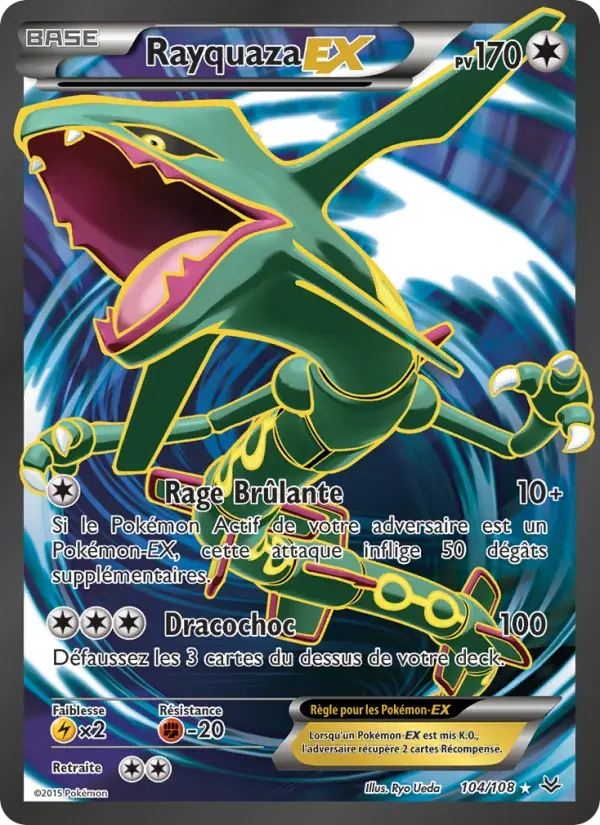 Rayquaza EX — Ciel Rugissant 104 French Pokémon card