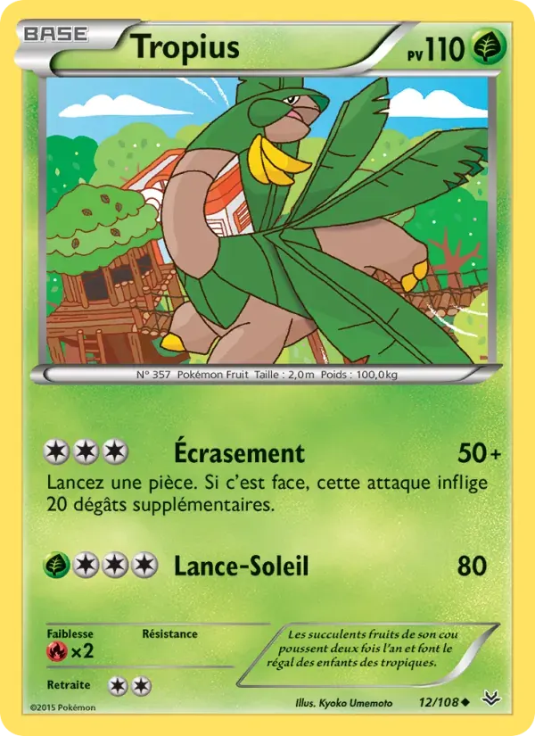 Tropius — Ciel Rugissant 12 French Pokémon card