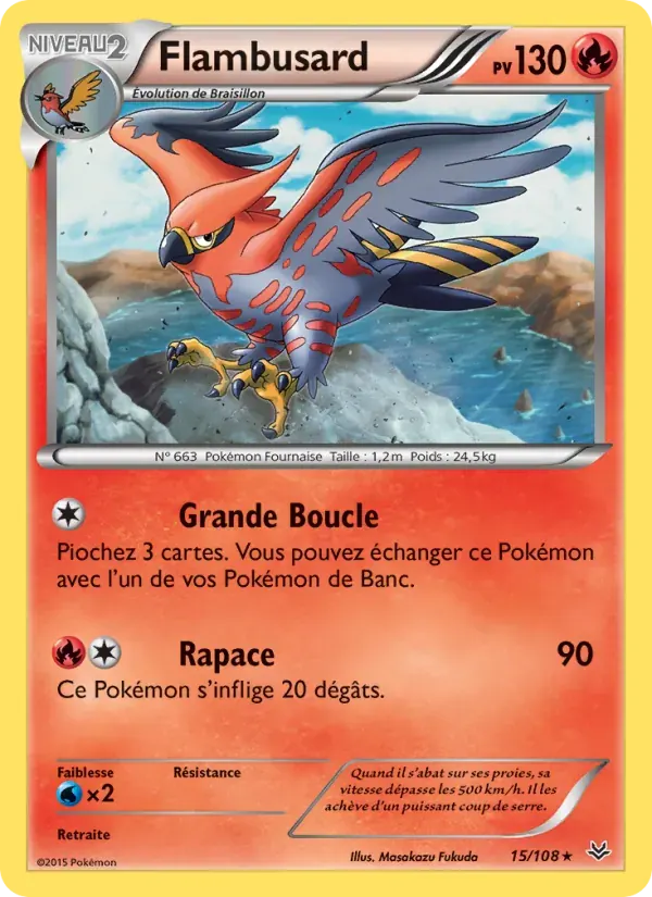 Flambusard — Ciel Rugissant 15 French Pokémon card