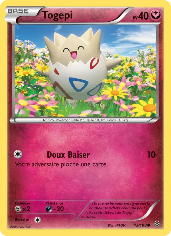 Togepi — Ciel Rugissant 43 French Pokémon card