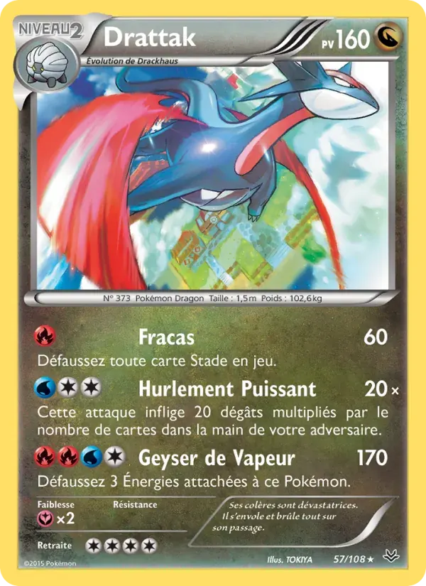 Drattak — Ciel Rugissant 57 French Pokémon card