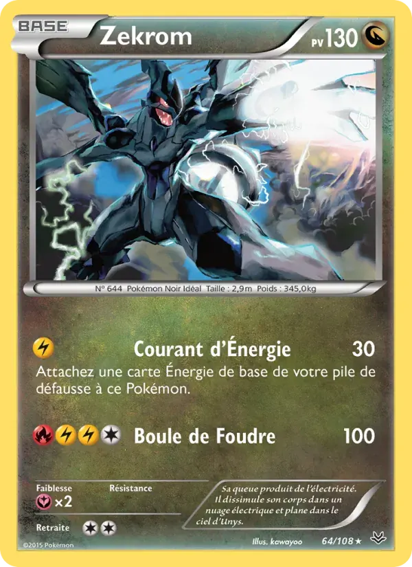 Zekrom — Ciel Rugissant 64 French Pokémon card