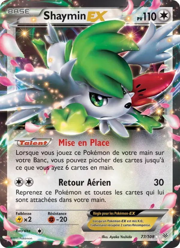 Shaymin EX — Ciel Rugissant 77 French Pokémon card