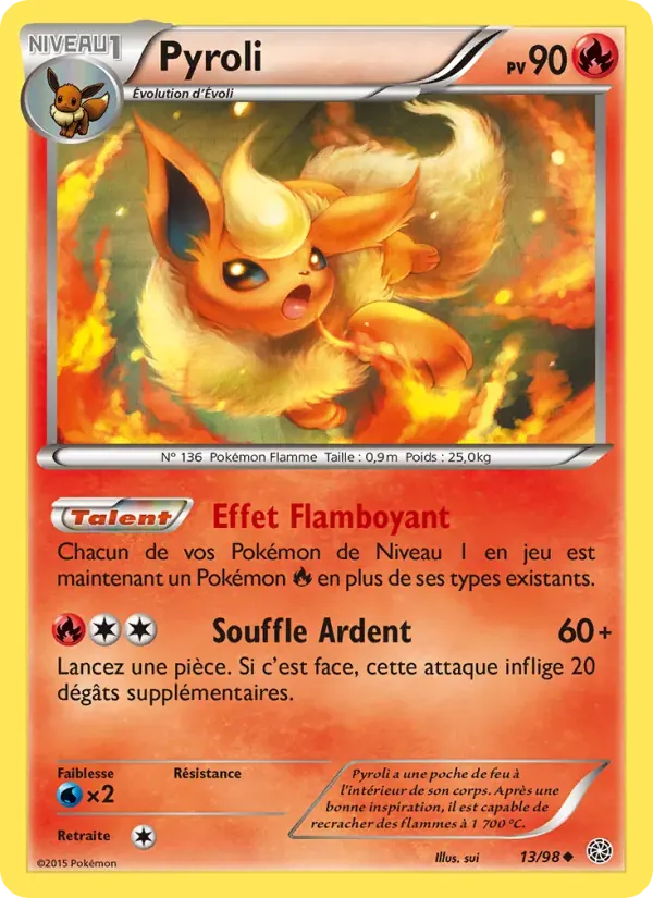 Pyroli — Origines Antiques 13 French Pokémon card