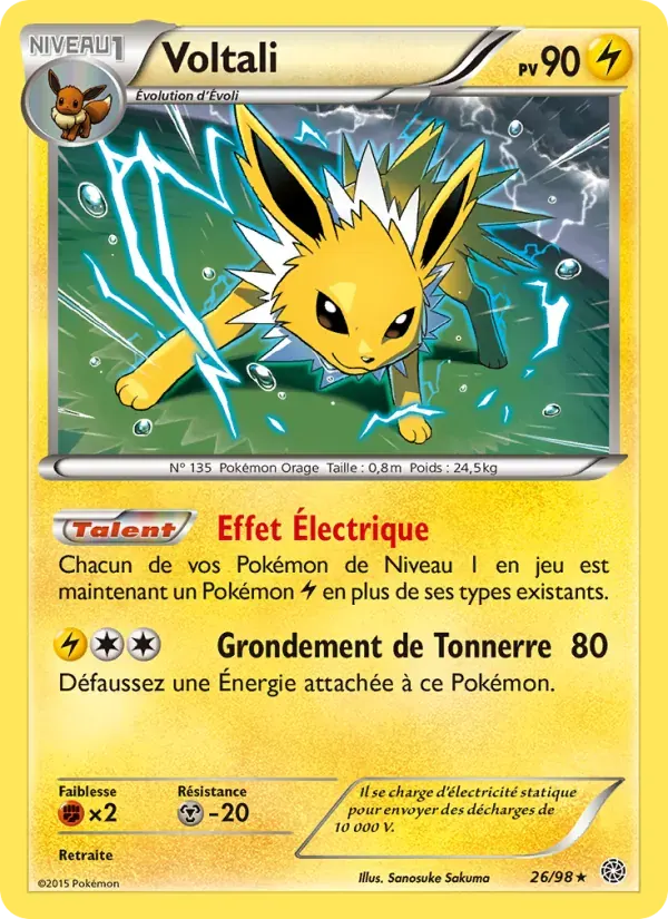 Voltali — Origines Antiques 26 French Pokémon card