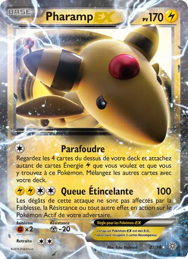 Pharamp EX — Origines Antiques 27 French Pokémon card