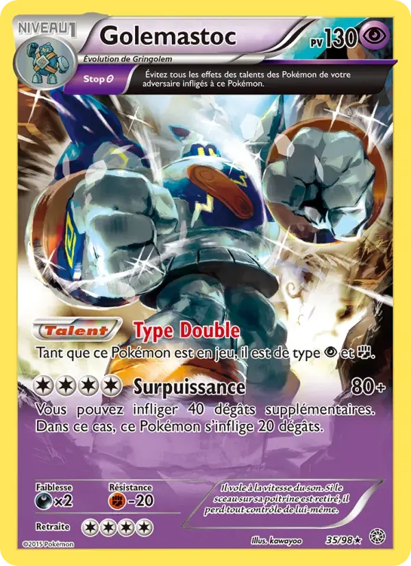 Golemastoc — Origines Antiques 35 French Pokémon card