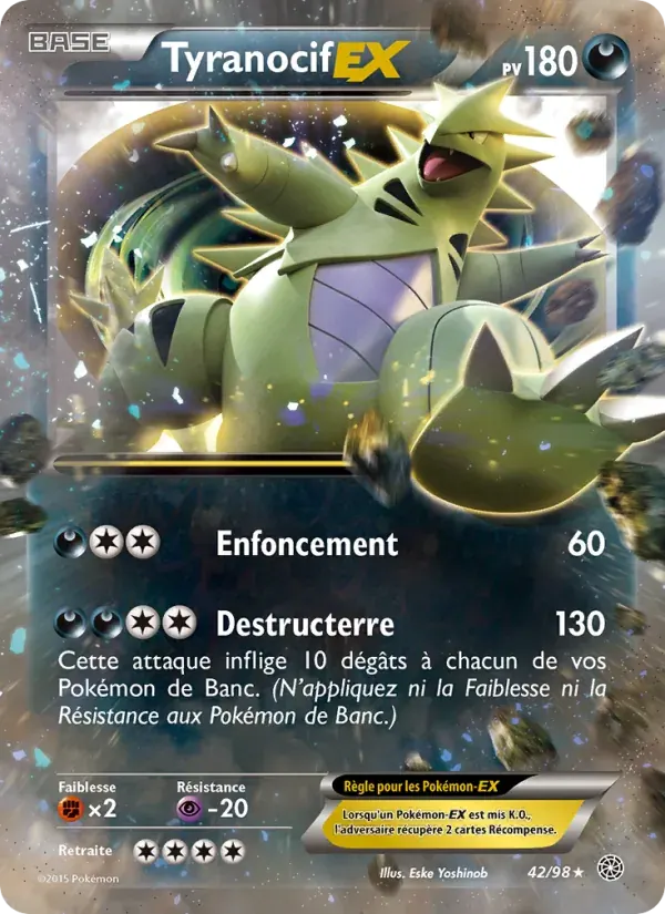 Tyranocif EX — Origines Antiques 42 French Pokémon card