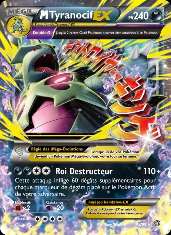 M-Tyranocif EX — Origines Antiques 43 French Pokémon card