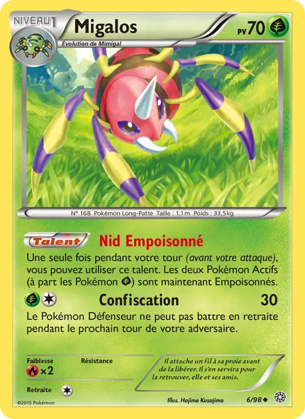 Migalos — Origines Antiques 6 French Pokémon card