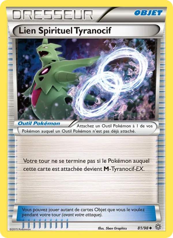 Lien Spirituel Tyranocif — Origines Antiques 81 French Pokémon card