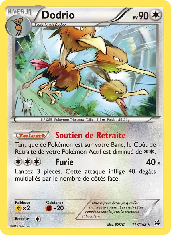 Dodrio — Impulsion Turbo 117 French Pokémon card