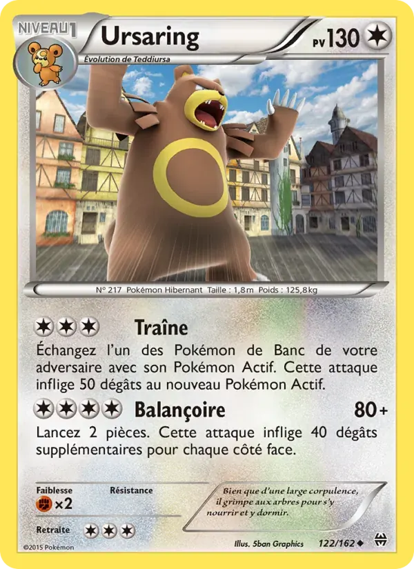 Ursaring — Impulsion Turbo 122 French Pokémon card