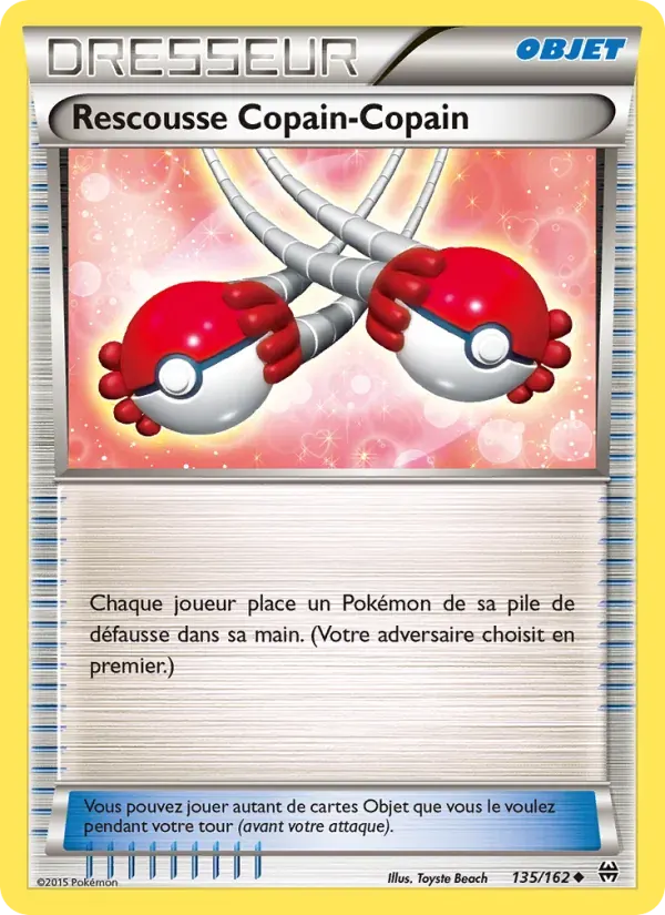 Rescousse Copain-Copain — Impulsion Turbo 135 French Pokémon card