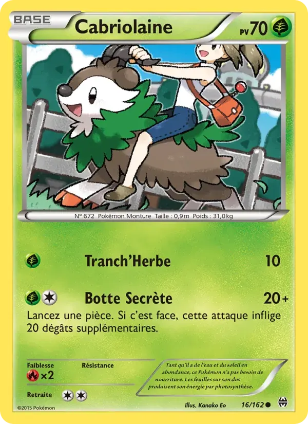 Cabriolaine — Impulsion Turbo 16 French Pokémon card