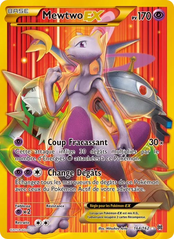 Mewtwo EX — Impulsion Turbo 164 French Pokémon card