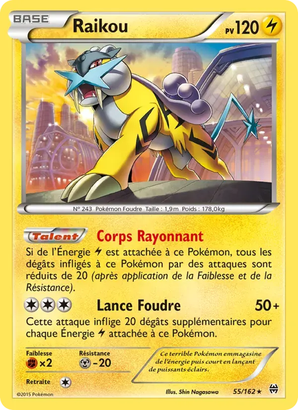 Raikou — Impulsion Turbo 55 French Pokémon card