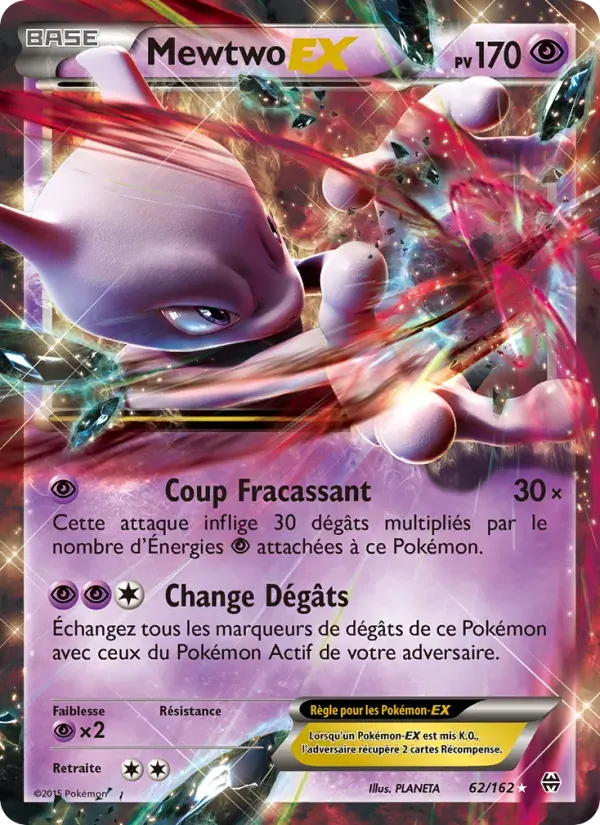 Mewtwo EX — Impulsion Turbo 62 French Pokémon card