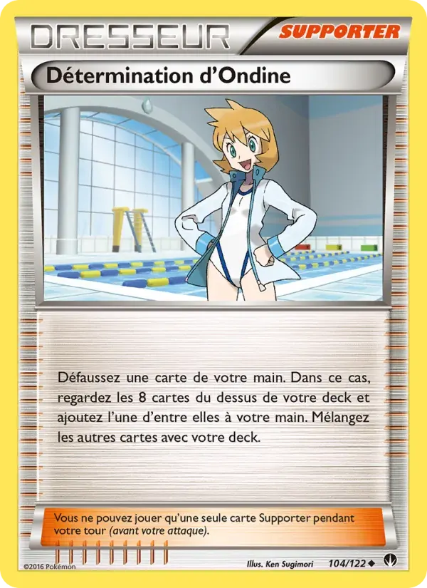 Détermination d'Ondine — Rupture Turbo 104 French Pokémon card